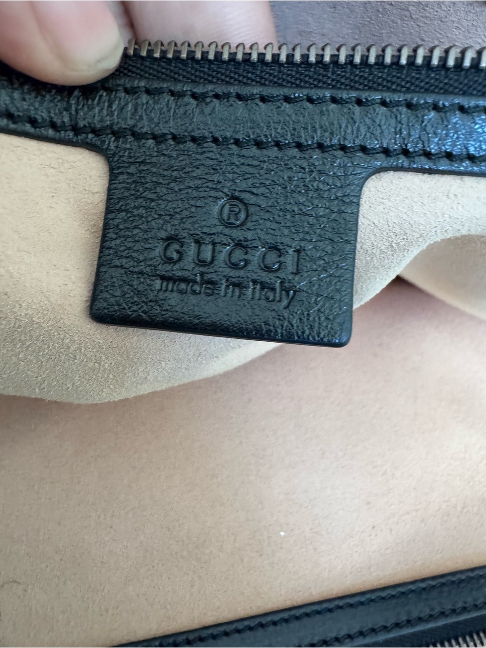 Gucci Large Black Re(Belle ) Top-Handle Satchel with Gold GG Hardware - Picture 10 of 13